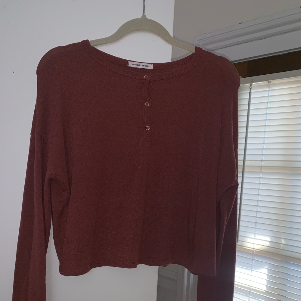 Burnt orange colored long sleeve UO